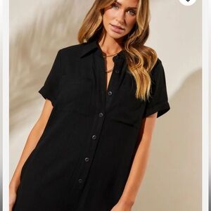 VICI Yesenia Button Front Romper - Black / L